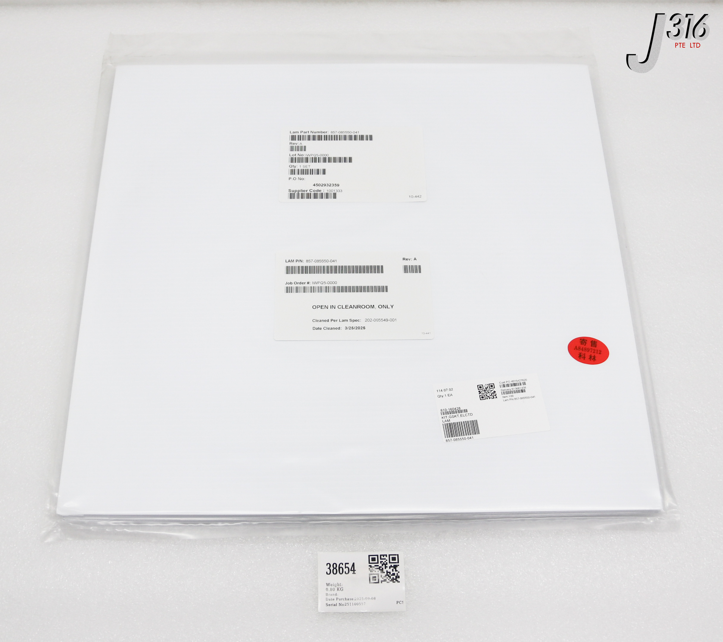 38654 LAM RESEARCH LAM KIT,GSKT,ELCTD (NEW) 857-085550-041 | eBay UK